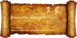 Kaszala Gusztáv névjegykártya