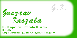 gusztav kaszala business card
