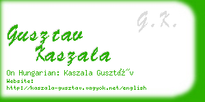 gusztav kaszala business card